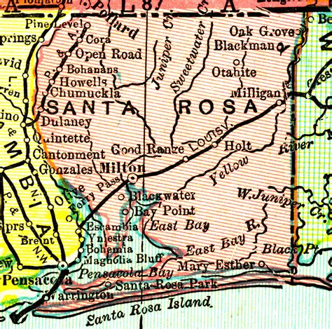 Historical map of Santa Rosa, CA